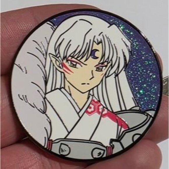 Sesshomaru Enamel Pin – Inuyasha Anime Collectible with Crescent Moon - Picture 2 of 3
